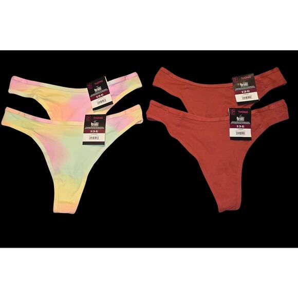 Bundle 4 pairs NWT small cotton thongs no boundaries - Picture 1 of 4